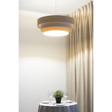 Suspension sur câble TRINITI 1xE27/60W/230V Ø 40 cm beige/crème