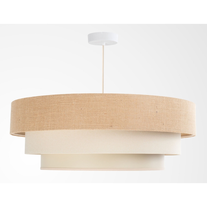 Suspension sur câble TRINITI 1xE27/60W/230V Ø 40 cm beige/crème