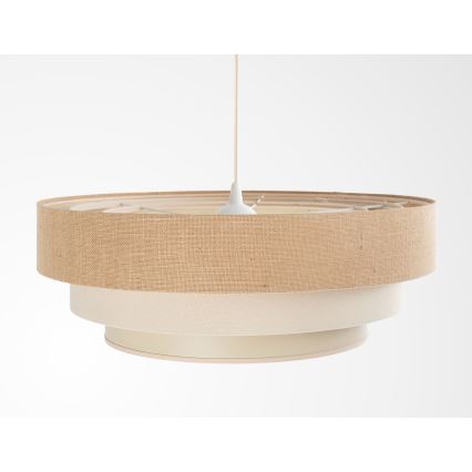 Suspension sur câble TRINITI 1xE27/60W/230V Ø 40 cm beige/crème