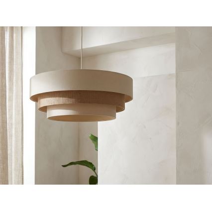 Suspension sur câble TRINITI 1xE27/60W/230V Ø 40 cm crème/beige