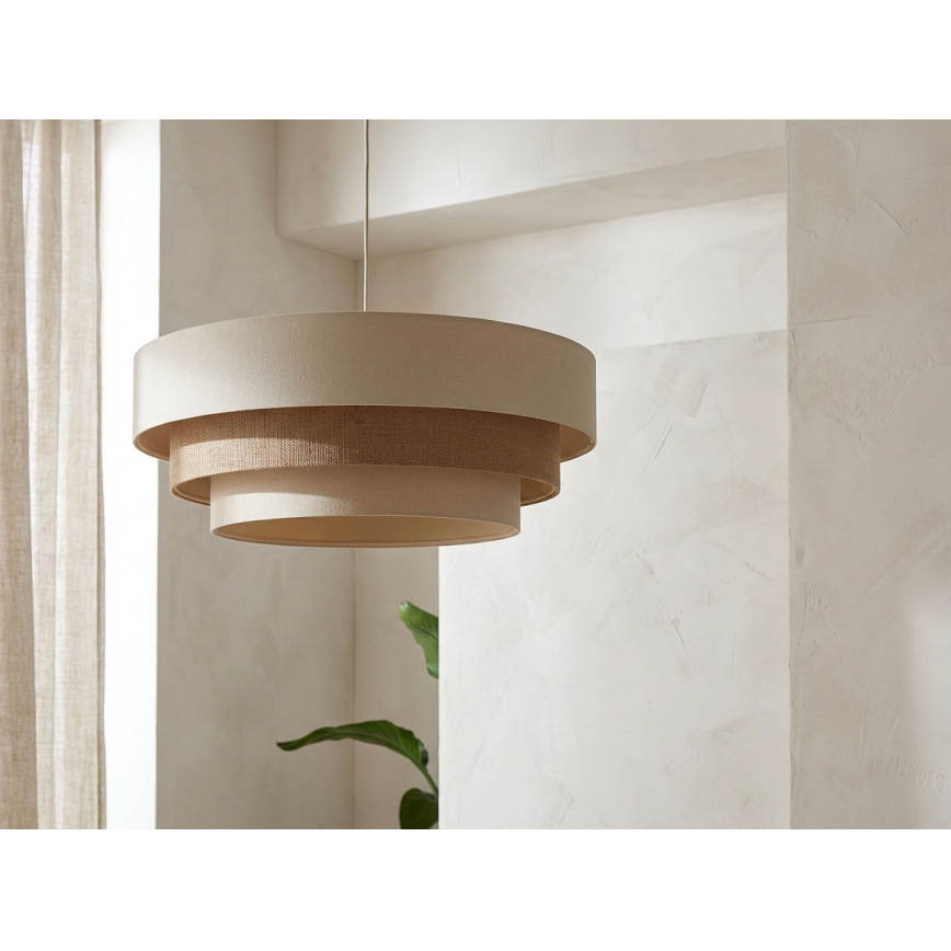 Suspension sur câble TRINITI 1xE27/60W/230V Ø 40 cm crème/beige