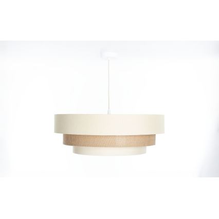 Suspension sur câble TRINITI 1xE27/60W/230V Ø 40 cm crème/beige