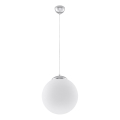 Suspension sur câble UGO 1xE27/15W/230V Ø 40 cm blanc/chrome brillant