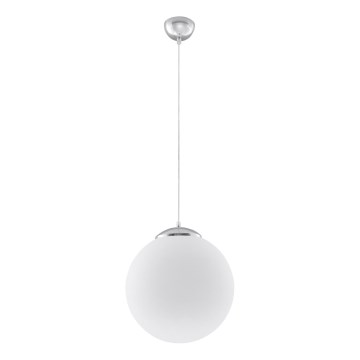 Suspension sur câble UGO 1xE27/15W/230V Ø 40 cm blanc/chrome brillant