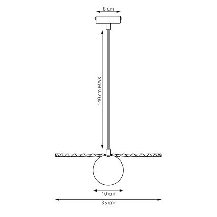 Suspension sur câble UMBRA 1xG9/8W/230V beige