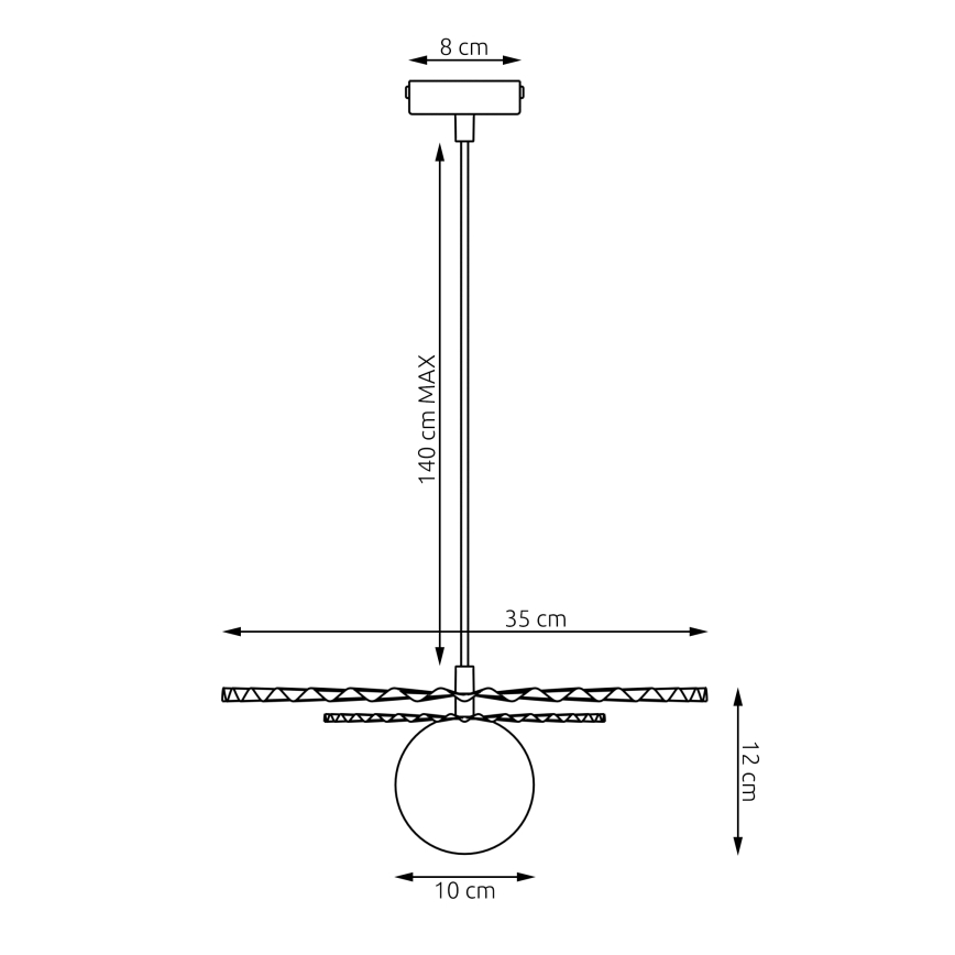 Suspension sur câble UMBRA 1xG9/8W/230V noir/rouge