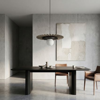 Suspension sur câble UMBRA 1xG9/8W/230V noire/beige