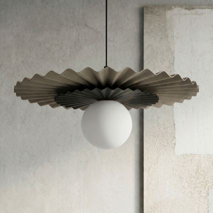 Suspension sur câble UMBRA 1xG9/8W/230V noire/beige