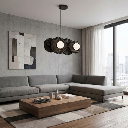Suspension sur câble UMBRA 4xG9/8W/230V noir