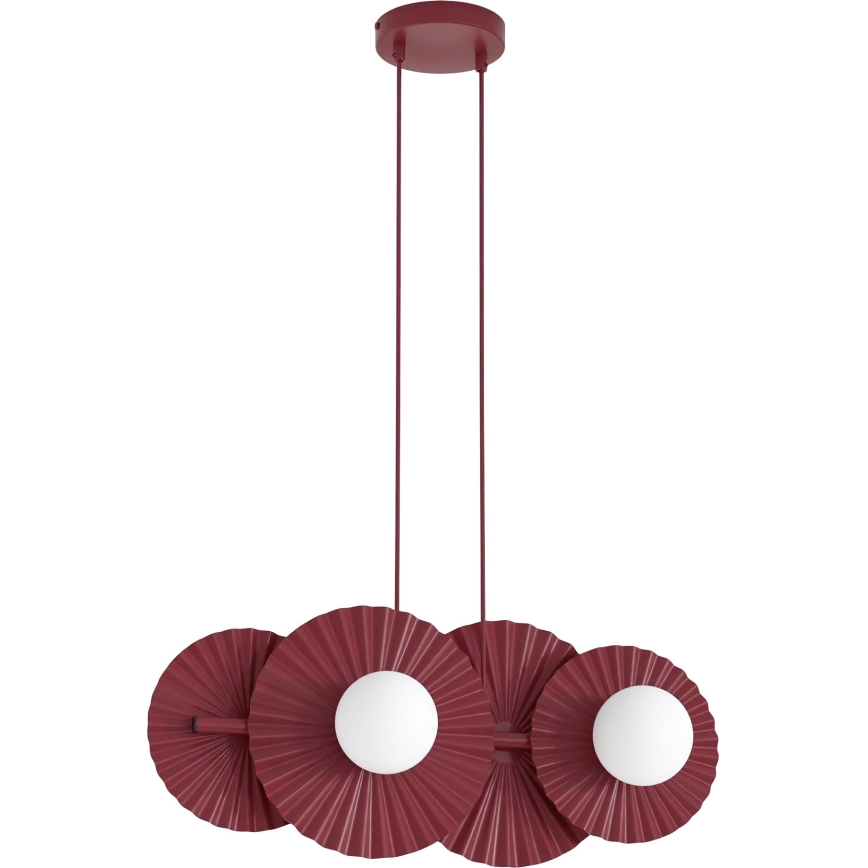 Suspension sur câble UMBRA 4xG9/8W/230V rouge