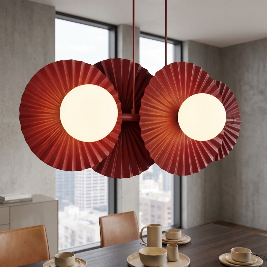 Suspension sur câble UMBRA 4xG9/8W/230V rouge