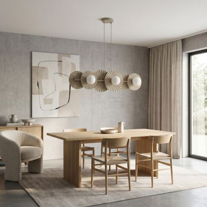 Suspension sur câble UMBRA 6xG9/8W/230V beige
