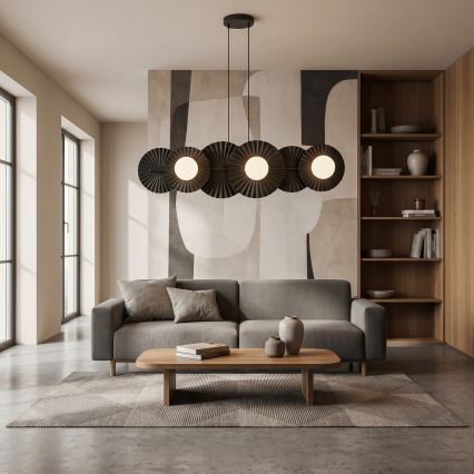 Suspension sur câble UMBRA 6xG9/8W/230V noire