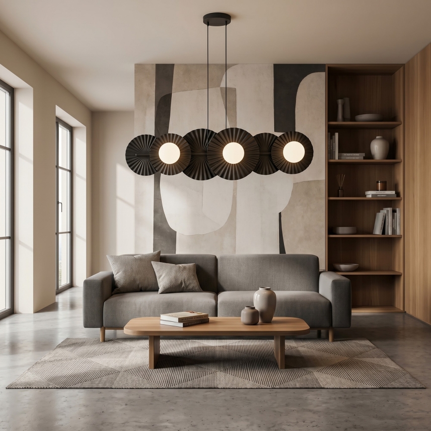 Suspension sur câble UMBRA 6xG9/8W/230V noire