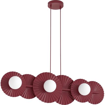 Suspension sur câble UMBRA 6xG9/8W/230V rouge