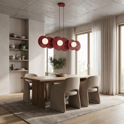 Suspension sur câble UMBRA 6xG9/8W/230V rouge