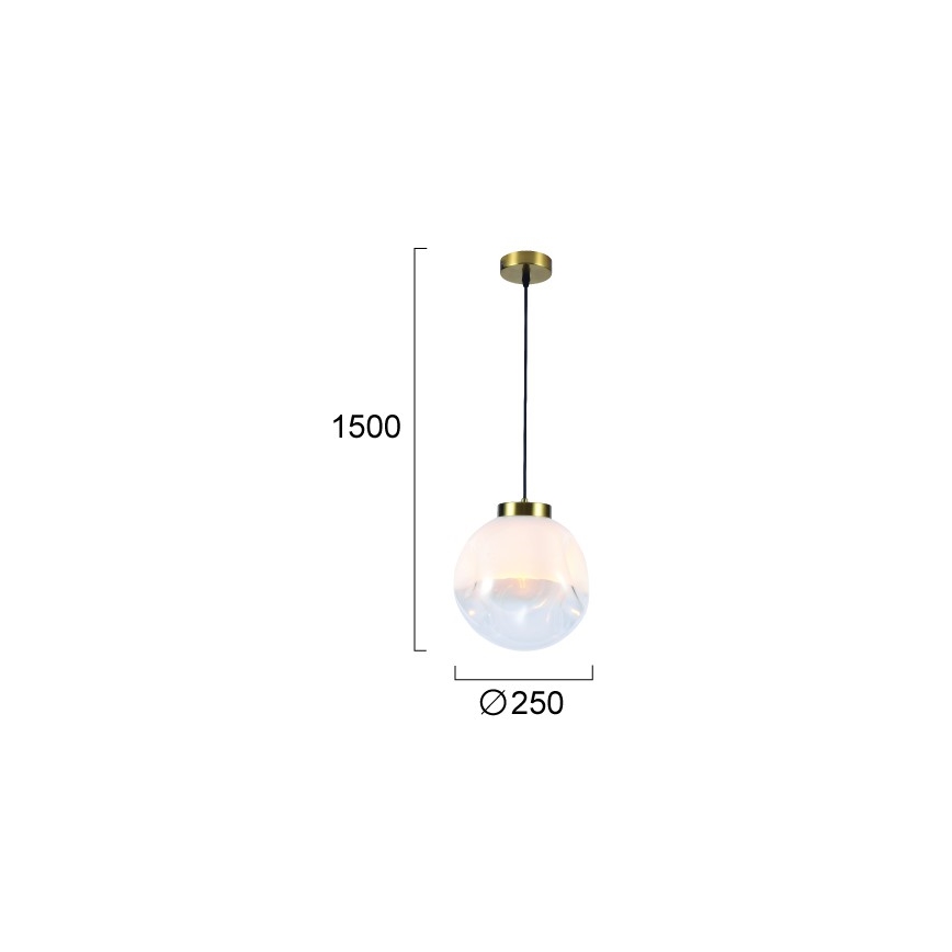 Suspension sur câble VANA 1xE27/40W/230V blanc/doré