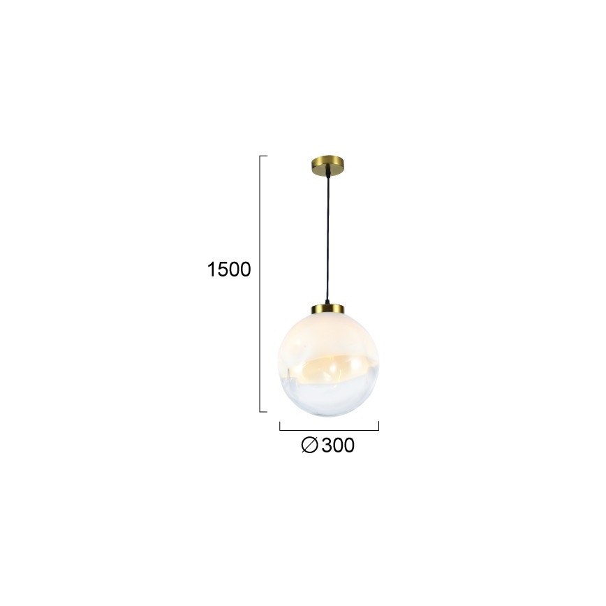 Suspension sur câble VANA 1xE27/40W/230V crème/doré