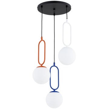 Suspension sur câble VAVIL 3xE27/15W/230V multicolore