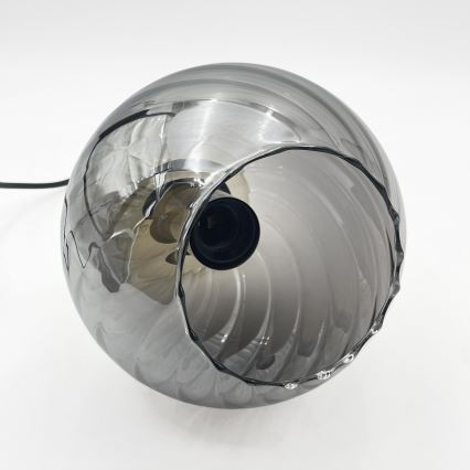 Suspension sur câble VELLO 1xE27/15W/230V noir/beige fumé/noir