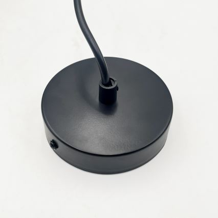 Suspension sur câble VELLO 1xE27/15W/230V noir/beige fumé/noir