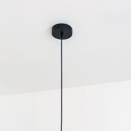 Suspension sur câble VESPER 1 x E27, 15 W, 230 V, Ø 30 cm, noir/doré