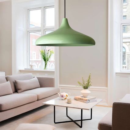 Suspension sur câble VULCANO 1xE27/40W/230V vert