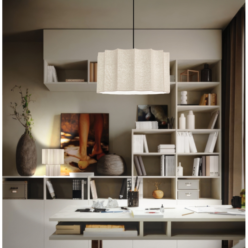 Suspension sur câble WAVY 1xE27/14W/230V beige