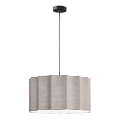 Suspension sur câble WAVY 1xE27/14W/230V gris