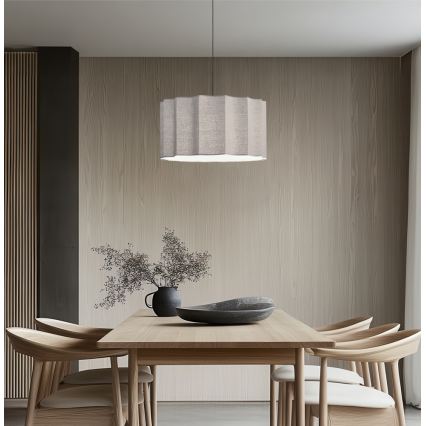Suspension sur câble WAVY 1xE27/14W/230V gris