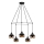 Suspension sur câble YILDO 5xE27/40W/230V noir/cuivre
