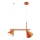 Suspension sur câble ZELTA 2xE27/15W/230V orange