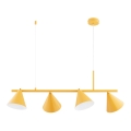 Suspension sur câble ZELTA 4xE27/15W/230V jaune
