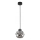 Suspension sur câble ZULIA 1xE27/15W/230V noir / noir fumé