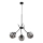 Suspension sur câble ZULIA 3xE27/15W/230V noir / noir fumé