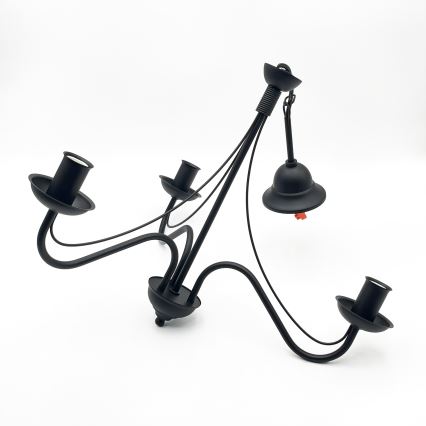 Suspension sur chaîne ANTON 3xE14/15W/230V noire