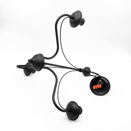 Suspension sur chaîne ANTON 3xE14/15W/230V noire