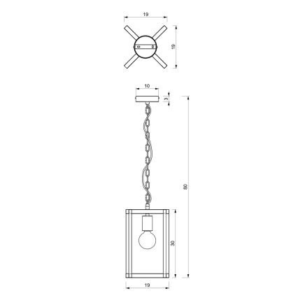 Suspension sur chaîne ARNOLD 1xE27/60W/230V noir