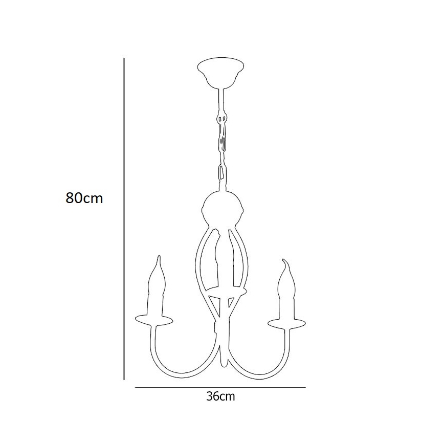 Suspension sur chaîne ARTHUR 3xE14/40W/230V