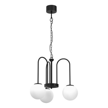 Suspension sur chaîne CAMBRIDGE 3xE14/60W/230V noir