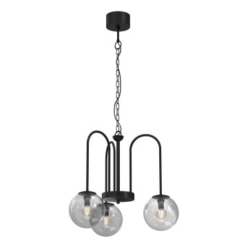 Suspension sur chaîne CAMBRIDGE 3xE14/60W/230V noir