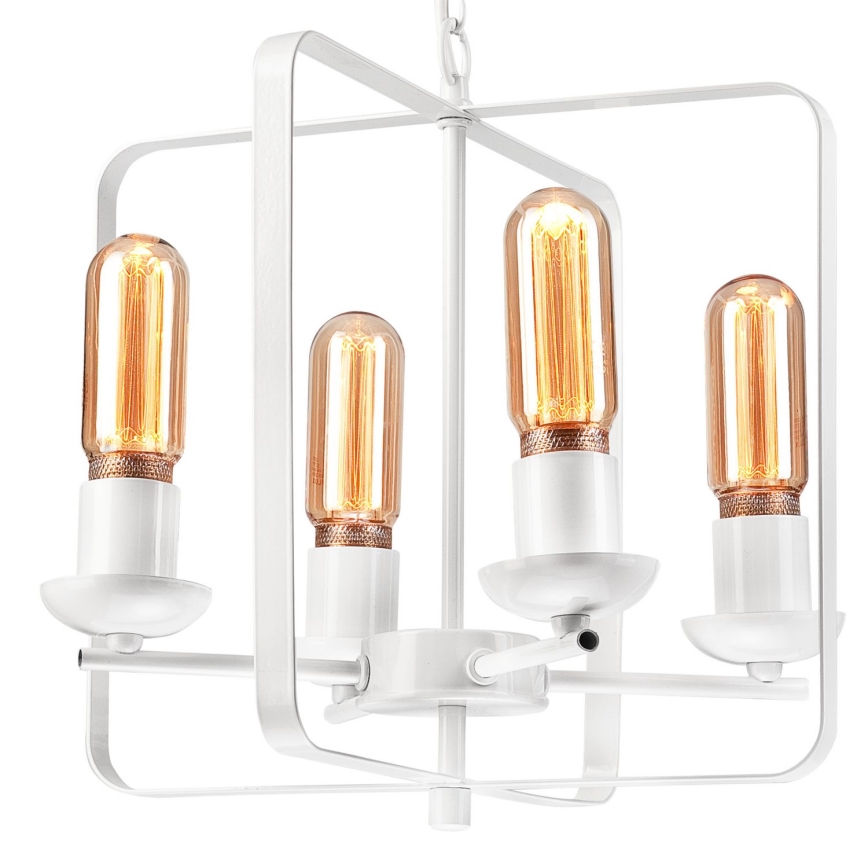 Suspension sur chaîne CEDRIC II 4xE27/60W/230V blanc
