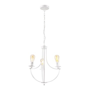 Suspension sur chaîne GINA 3xE27/60W/230V blanc