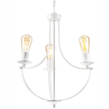 Suspension sur chaîne GINA 3xE27/60W/230V blanc