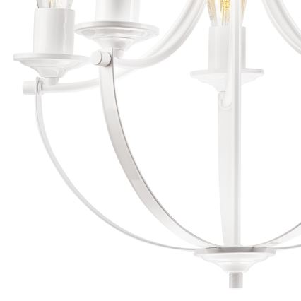 Suspension sur chaîne GINA 5xE27/60W/230V blanc