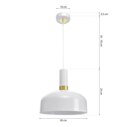 Suspension sur chaine MALMO 1xE27/60W/230V