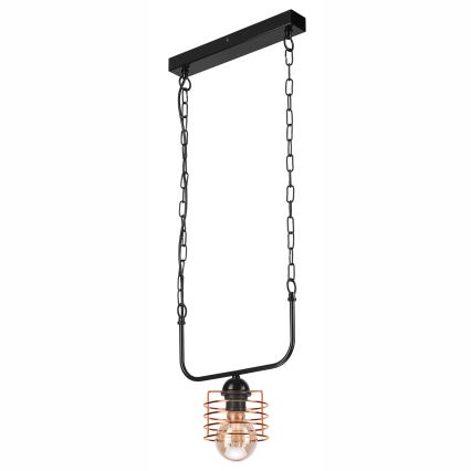 Suspension sur chaîne MORGAN 1xE27/60W/230V noir/cuivre