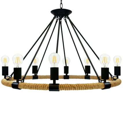 Suspension sur chaîne ROPE ARTHUR 8xE27/20W/230V
