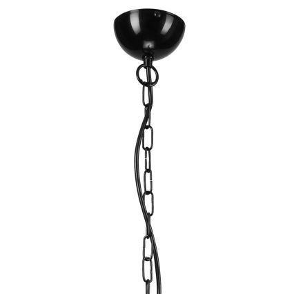 Suspension sur chaîne TIFFANY 10xE27/60W/230V noir