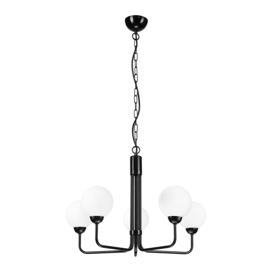 Suspension sur chaîne TIFFY 5xG9/5W/230V noir